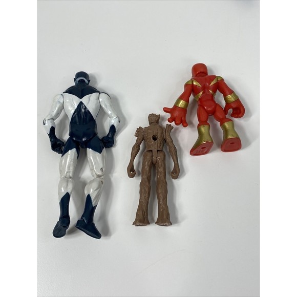 Marvel Action Figure Lot Vance Astro, Iron Man War Machine Groot Weapon Launcher - Picture 6 of 7